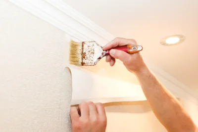 Pose de papier peint à Maison-des-Champs — revêtements muraux et toiles de verre